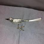 B931 oude kerstbal vogel clip met staart en kleur op rug en, Diversen, Kerst, Ophalen of Verzenden, Gebruikt