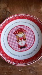 bordje V&D vintage : hello sweetheart lets have some cake, Ophalen of Verzenden, Porselein, Overige stijlen, Bord(en)