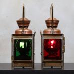 Zeldzame set van twee seinlampen van A. Butin uit Parijs, Ophalen of Verzenden
