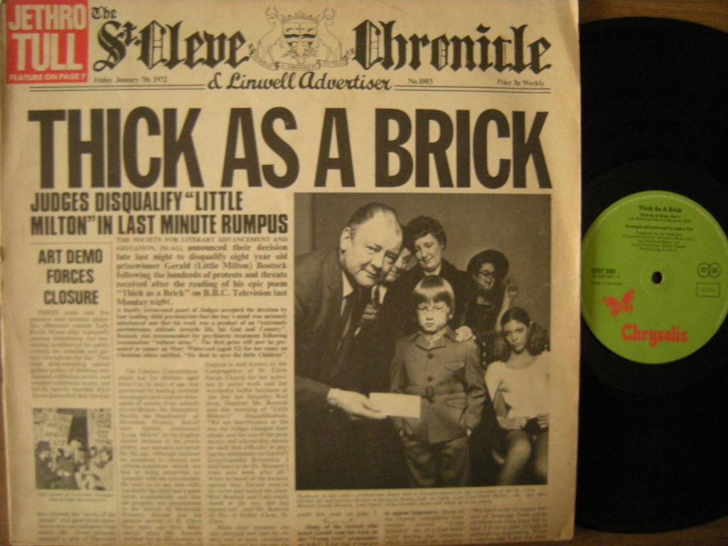 Jethro Tull (Thick As A Brick), Ophalen of Verzenden, Gebruikt, 12 inch, Progressive