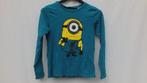 Leuk blauw Minion shirt.Mt 128.Merk Despicable Me, ., Ophalen of Verzenden, Zo goed als nieuw, .