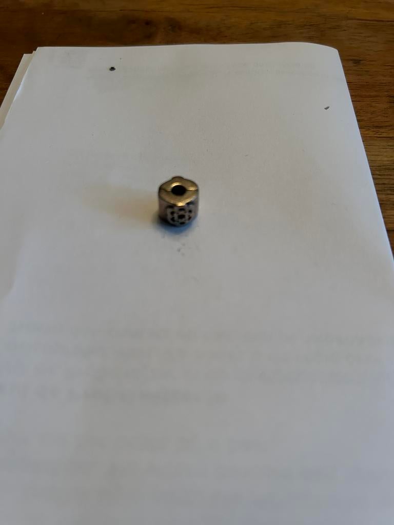 Zilveren bedel, 1 bedel, Ophalen of Verzenden, Zo goed als nieuw, Zilver