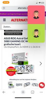 ASUS ROG RTX 5080 Astral Gaming OC White - Nieuw, Computers en Software, Videokaarten, HDMI, GDDR6, Nieuw, Ophalen of Verzenden