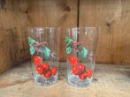 2 frisdrank glazen , kersen afbeelding, Ophalen of Verzenden, Xxx, Xxx, Frisdrankglas