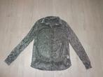zilverkleurige transparante damesblouse van Nikkie, maat 32, Kleding | Dames, Blouses en Tunieken, Ophalen of Verzenden, Gedragen