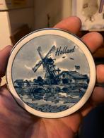 Delfts Blauw Wandbord Hollandse Molen, Ophalen