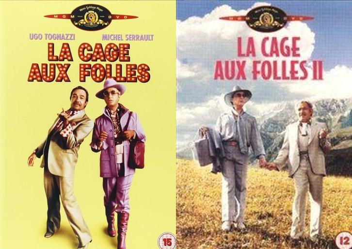 La Cage aux Folles (1978) + La Cage aux Folles 2 (1980) DVD, Cd's en Dvd's, Dvd's | Filmhuis, Zo goed als nieuw, Frankrijk, Ophalen of Verzenden