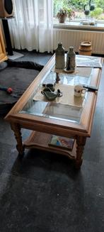 Te koop eikenhouten salontafel, Huis en Inrichting, Tafels | Salontafels, 100 tot 150 cm, Zo goed als nieuw, Minder dan 50 cm