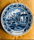 Delfts blauw de timmerman bord koninklijke goedewaagen, Antiek en Kunst, Ophalen of Verzenden