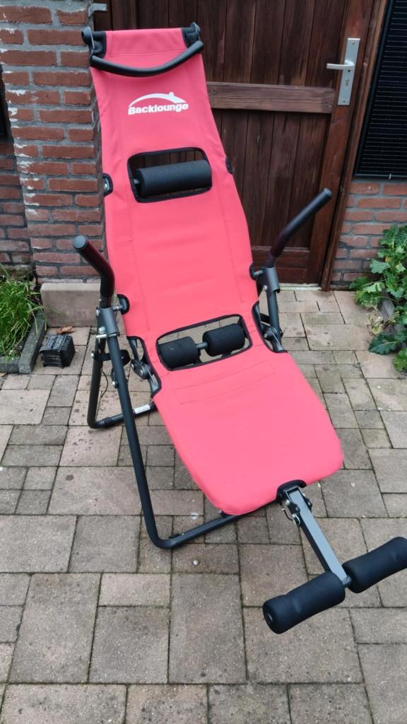 Backlounge Inversie Rugtrainer, Sport en Fitness, Fitnessapparatuur, Zo goed als nieuw, Hometrainer, Rug, Metaal, Ophalen