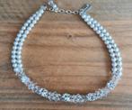 Nieuwe bruidsketting ketting Abrazi Swarovski kristal zilver, Met kristal, Wit, Nieuw, Ophalen of Verzenden