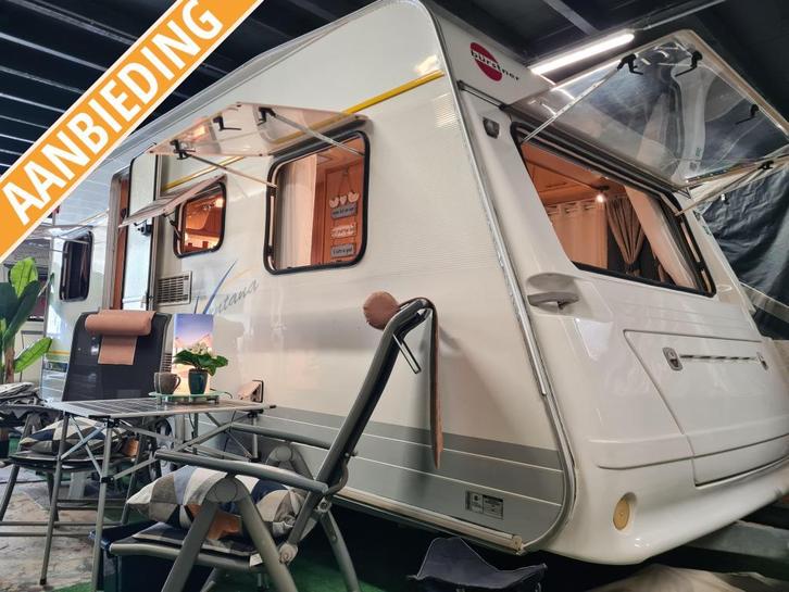 Bürstner VENTANA AVANTGARDE 465 TS 2002 / MOVER / VOORTENT, Caravans en Kamperen, Caravans, Bedrijf, 750 - 1000 kg, Rondzit, Bürstner