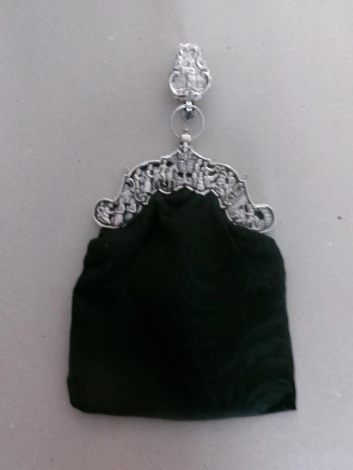 Zilveren beugeltas met tashaak,mooie gave beugel., Antiek en Kunst, Antiek | Goud en Zilver, Zilver, Verzenden