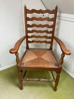 Vintage eikenhouten stoelen, Huis en Inrichting, Stoelen, Ophalen, Twee, Bruin, Zo goed als nieuw