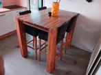 Hoge tafel set met 4 stoelen 90 x 130 x 107, Ophalen, Gebruikt, 100 tot 150 cm, 50 tot 100 cm