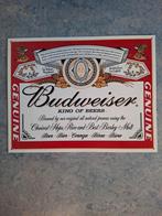 Budweiser metalen wandplaat/wanddecoratie, Verzamelen, Ophalen of Verzenden, Zo goed als nieuw, Reclamebord, Plaat of Schild, Overige merken