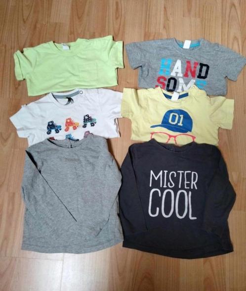 Bundel  6 T shirts / longsleeve maat 80 baby jongen, Kinderen en Baby's, Babykleding | Maat 80, Zo goed als nieuw, Jongetje, Shirtje of Longsleeve