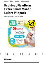 Luiers maat 0, 50 stuks, Ophalen, Nieuw, Overige typen