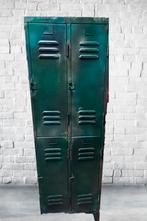 Stoere Industriële restyle locker lockerkast zwart groen, Ophalen, Zo goed als nieuw, Industrieel boho