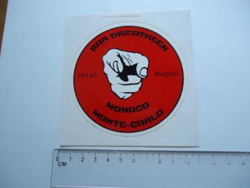 sticker oud Bergeijk Bergeyk Monaco Monte carlo disco retro beschikbaar voor biedingen