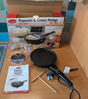 2 in 1 crêpemaker en popcornmachine. Nieuw in doos  beschikbaar voor biedingen