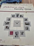 Fotolijst Klok - Family Time, Ophalen of Verzenden, Nieuw, Analoog, Wandklok