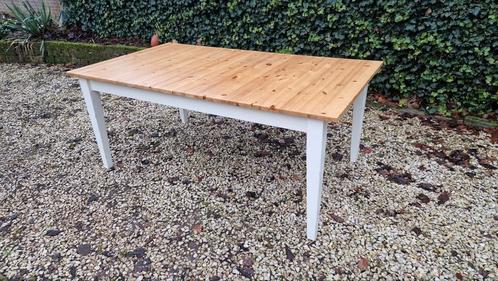 Eettafel 100x200 (250) cm, evt. met zes stoelen, Huis en Inrichting, Tafels | Eettafels, Gebruikt, 50 tot 100 cm, 200 cm of meer