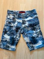 Blue Rebel korte broek blauw met zomerse print, Broek, Blue Rebel, Ophalen of Verzenden, Zo goed als nieuw