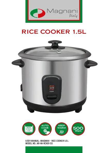Magnani Italy Rijstkoker 1.5L - Nieuw, Witgoed en Apparatuur, Rijstkokers, Nieuw, Ophalen