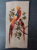 Vintage borduurwerk goudfazanten 45*22 fazant, Ophalen of Verzenden, Gebruikt