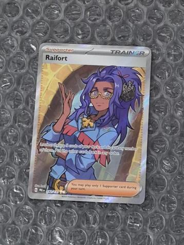 Full Art Trainer Raifort 142/131 Prismatic Evolutions Scarle beschikbaar voor biedingen