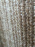 Vintage bruin beige grof geweven linnen ? gordijn (KG15), Ophalen of Verzenden, Gebruikt, Bruin