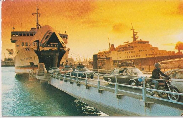 Engeland, de Ferry, veerboot, met auto's, Verzamelen, Ansichtkaarten | Buitenland, Gelopen, Engeland, 1960 tot 1980, Ophalen of Verzenden