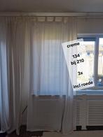 Crème Ikea Gordijnen (3x) incl. roede, Gebruikt, 100 tot 150 cm, 200 cm of meer, Ophalen of Verzenden
