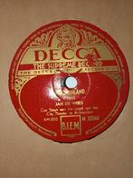 Jan De Vries - Droomenland  (78 Toeren), Ophalen of Verzenden, Zo goed als nieuw, 10 inch, Levenslied of Smartlap