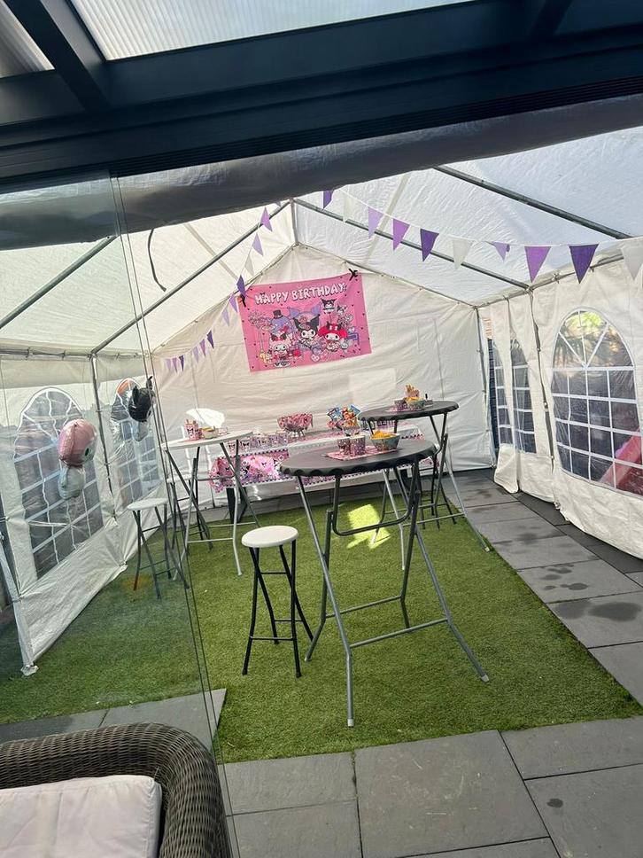 PartyTent 5x5 te huur voor elk feest! Al vanaf 60 euro, Tuin en Terras, Partytenten, Zo goed als nieuw, Ophalen of Verzenden