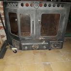 BARBAS inbouw houtkachel hoek links met ventilator 36x49x66, Huis en Inrichting, Haarden, Ophalen, Gebruikt, Inbouwhaard, Houthaard