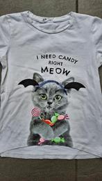 Halloween longsleeve duivel kat kitten 122-128, Ophalen of Verzenden, Gebruikt, Feestartikel, Halloween of Griezel