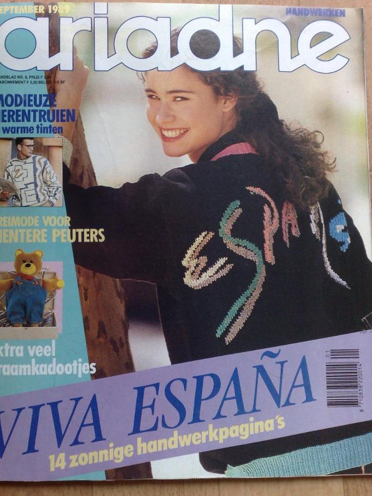Ariadne september nr. 9 / 1989, Hobby en Vrije tijd, Breien en Haken, Gebruikt, Breien of Haken, Patroon of Boek, Verzenden