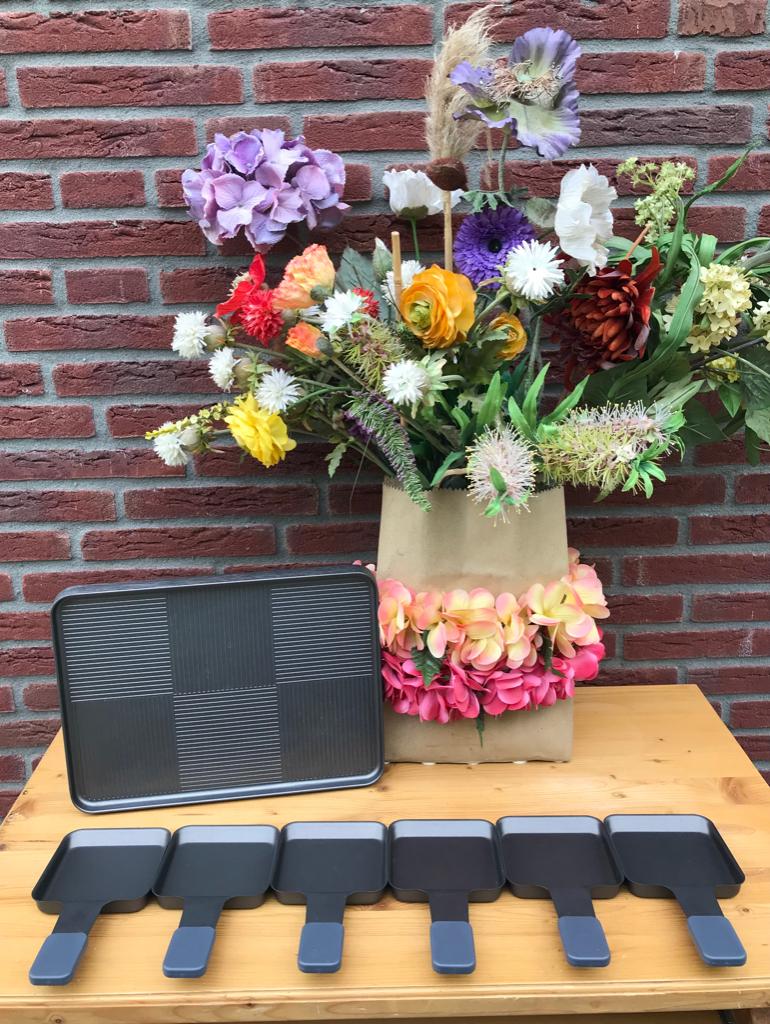 Grillplaat met pannetjes, Witgoed en Apparatuur, Ophalen of Verzenden, Zo goed als nieuw, Tafelgrill