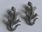 925 zilveren hanger broche salamander tokeh hagedis nr 1, Verzenden, Nieuw, Zilver, Dier