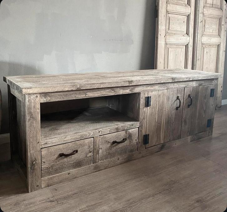 ~Stoer Sober Landelijk Houten Tv-Meubel/Wandmeubel~, Huis en Inrichting, Woonaccessoires | Overige, Ophalen of Verzenden
