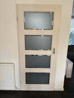 Binnendeur met glaspanelen, Ophalen, 80 tot 100 cm, Binnendeur, Zo goed als nieuw