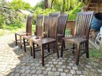 6 mooie houten eetkamerstoelen, Huis en Inrichting, Ophalen, Bruin, Vijf, Zes of meer stoelen, Hout