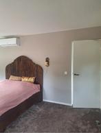 Compleet zgan tweepersoonsbed/ledikant met hoofdboord., Ophalen, Bruin, Tweepersoons, Zo goed als nieuw