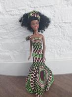 Afrikaanse Barbie pop plus jurk en schoenen, Verzamelen, Poppen, Ophalen of Verzenden, Zo goed als nieuw, Pop