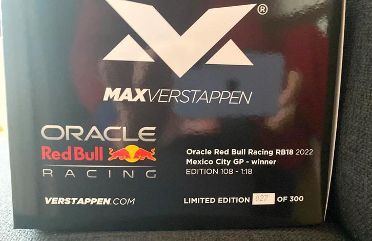 Max Verstappen minichamps 1:18 mexico city 2022, Hobby en Vrije tijd, Modelauto's | 1:18, Nieuw, MiniChamps, Ophalen of Verzenden