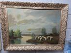 Oud schilderij Herder met Schapen, Antiek en Kunst, Kunst | Schilderijen | Klassiek, Ophalen of Verzenden