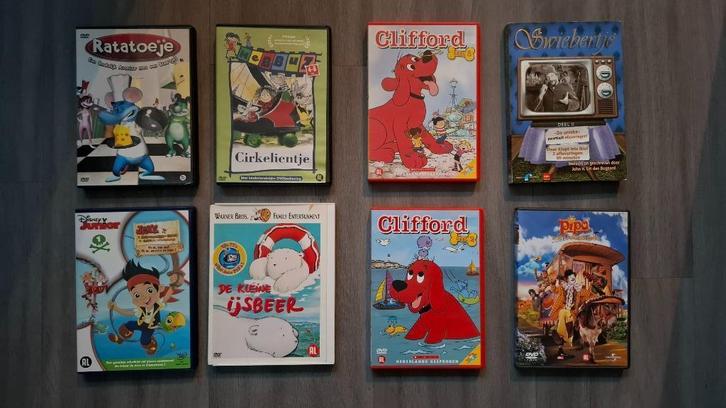 DVD's kinderen (Clifford, Cirkelientje, Swiebertje, Pipo), Cd's en Dvd's, Dvd's | Kinderen en Jeugd, Zo goed als nieuw, Tv fictie