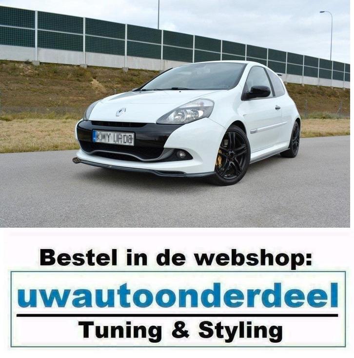 Maxton Spoiler Lip Splitter Voor Renault Clio RS Mk3 Facelif, Auto diversen, Tuning en Styling, Ophalen of Verzenden